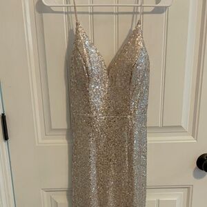 B Smart Gold Sequin Dress